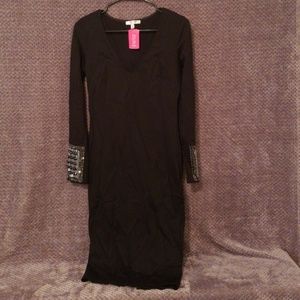 Black fitted dress